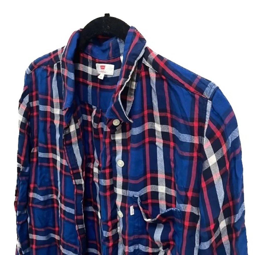 LEVI’S, Boyfriend Plaid Button Down, Medium